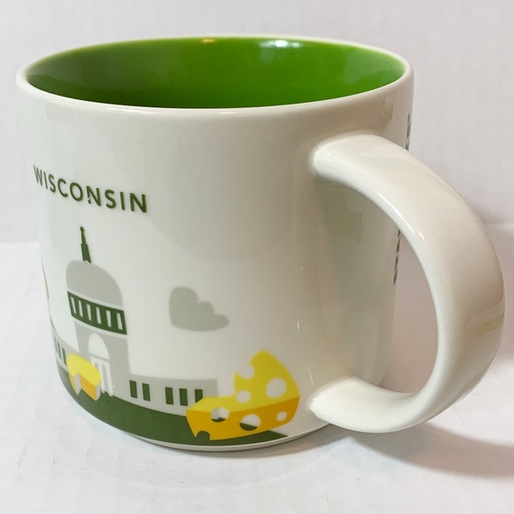 Starbucks Wisconsin Mug You Are Here 14 oz Coffee Tea Cup 2017 YAH Collectible - Picture 5 of 9